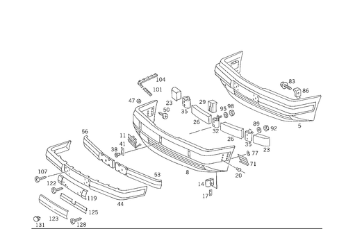 Front Bumper for 1988 Mercedes-Benz 300CE #2