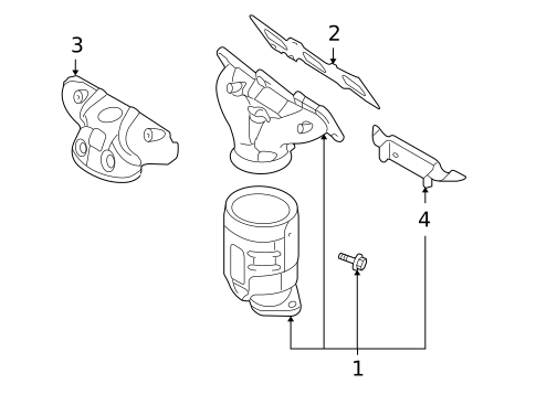 Exhaust Manifold for 2010 Hyundai Veracruz #0