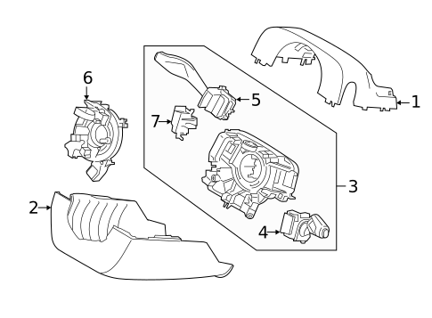 Shroud, Switches & Levers for 2021 Ford Edge #0