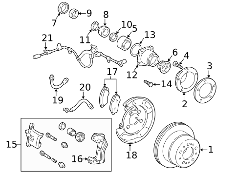 Rear Brakes for 1999 Lexus LX470 #0