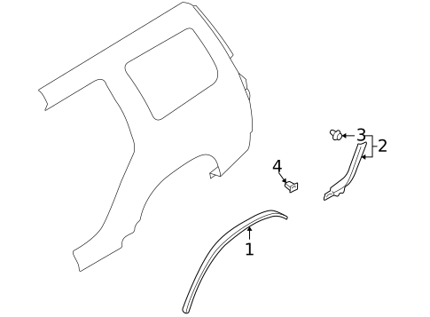 Exterior Trim - Quarter Panel for 1998 Subaru Forester #0