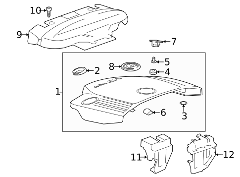 Engine Appearance Cover for 2014 Cadillac ATS #0