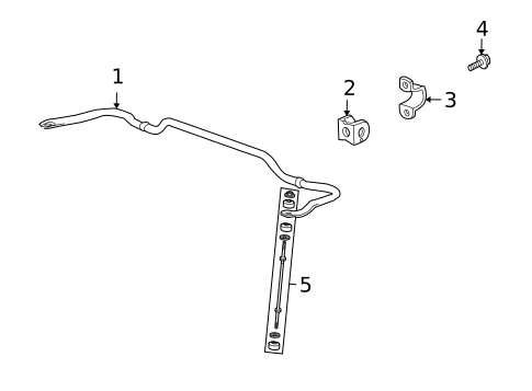 Stabilizer Bar & Components for 2017 Chevrolet Traverse #1