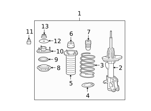 Struts & Components for 2007 Acura MDX #1