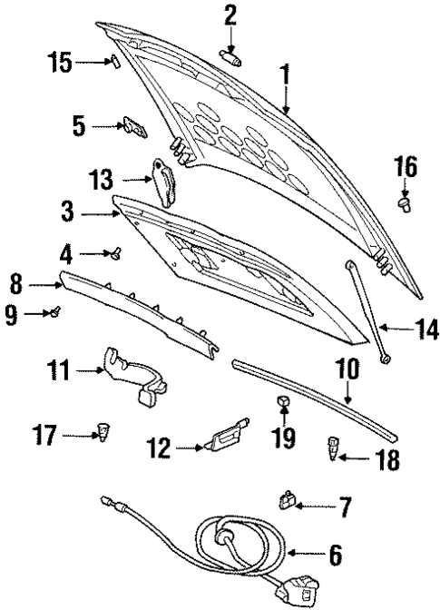 Hood & Components for 2001 Oldsmobile Aurora #0
