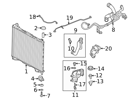Radiator & Components for 2017 Land Rover Range Rover Sport #0