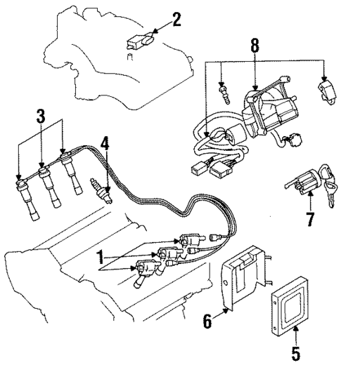 Ignition System for 2000 Mitsubishi Montero #0