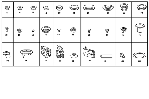 Expansion Plugs, Grommets for 1988 Mercedes-Benz 190D #0