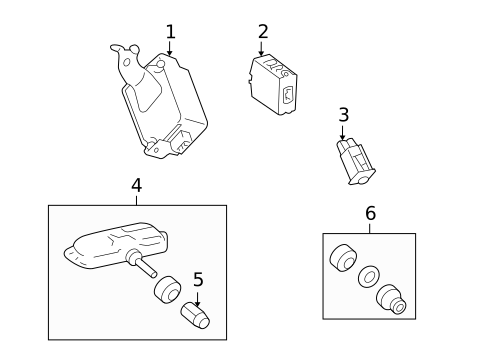 Tire Pressure Monitor Components for 2010 Lexus HS250h #0