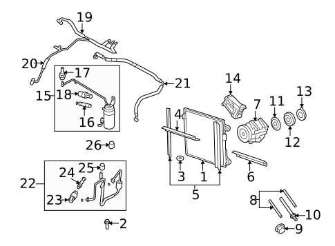 Condenser, Compressor & Lines for 2010 Ford Explorer Sport Trac #0