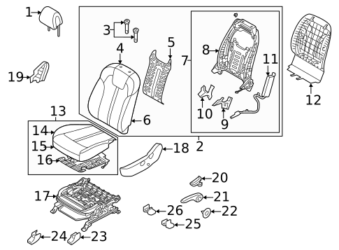 Driver Seat Components for 2025 Kia Sorento #1