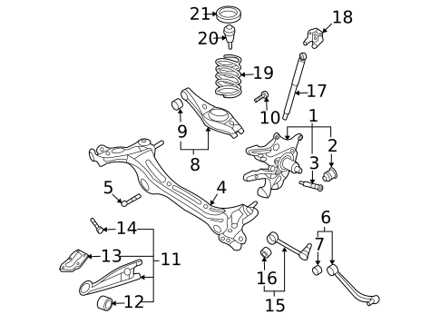 Rear Suspension for 2011 Kia Sedona #0