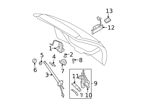 Lock & Hardware for 2007 Ford Edge #2