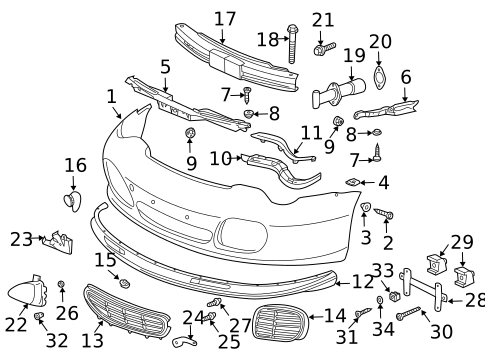 Bumper & Components - Front for 2002 Porsche 911 #0