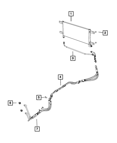 Transmission Oil Cooler, and Lines for 2015 Ram 2500 #1