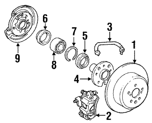 Rear Brakes for 1989 Toyota Camry #1