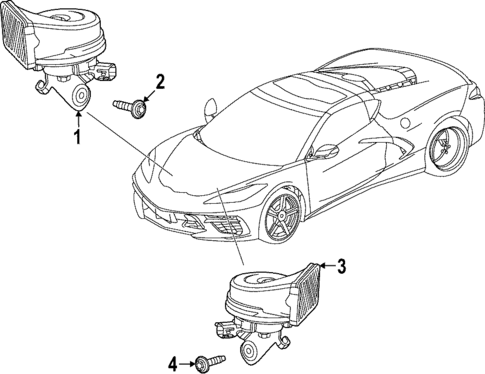 Horn for 2022 Chevrolet Corvette #0