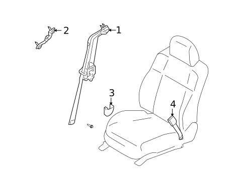 Seat Belt for 2015 INFINITI Q40 #2