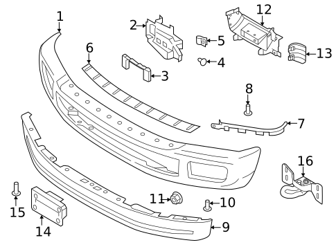 Bumper & Components - Front for 2018 Ford F-250 Super Duty #0