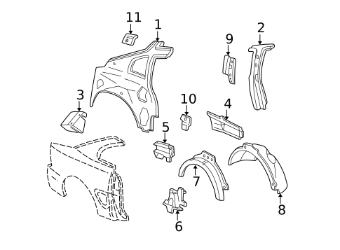 Inner Structure for 2004 Ford Mustang #0