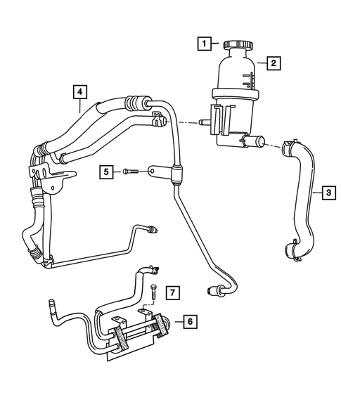 Durites de direction assistée pour 2007 Chrysler PT Cruiser #2
