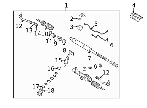 Steering Gear & Linkage for 2008 Kia Amanti #0