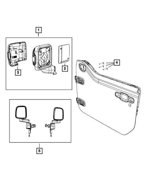 Exterior Mirror for 2024 Jeep Gladiator #1