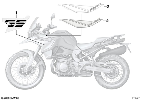 Stickers, Labels, Adhesive Film Strips for 2020 BMW-Motorrad F 850 GS #3
