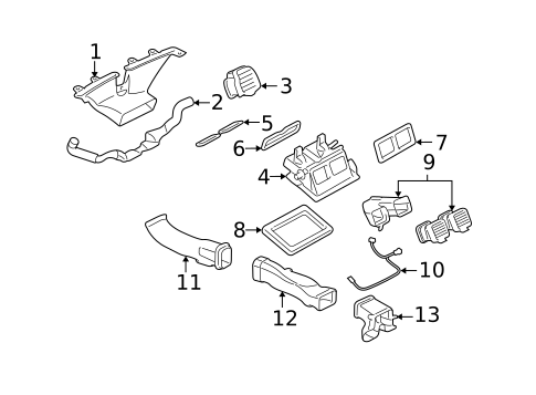 Ducts for 2003 Lincoln Aviator #0
