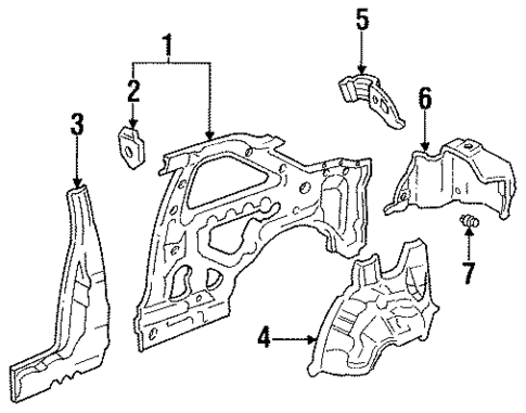Inner Components for 1990 Acura Integra #1