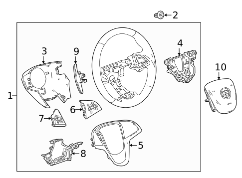 Steering Wheel & Trim for 2016 Cadillac ATS #1