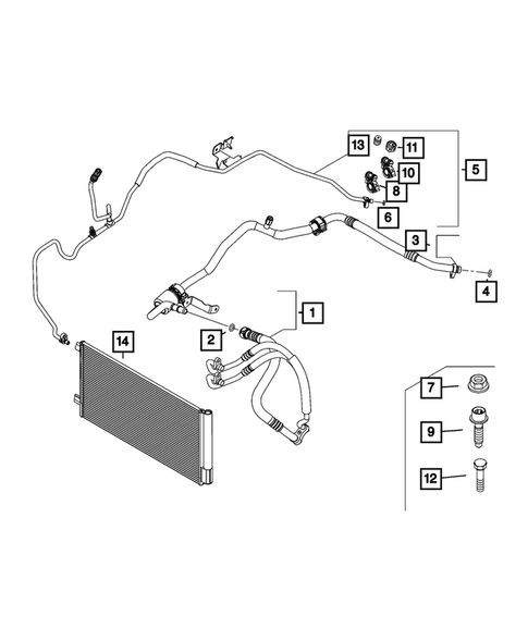 Air Conditioner and Heater Plumbing for 2021 Jeep Renegade #2