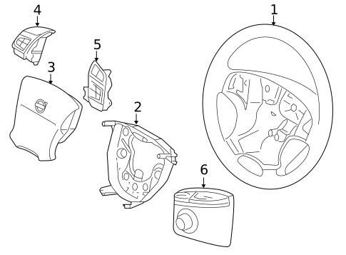 Steering Wheel & Trim for 2010 Volvo XC60 #0