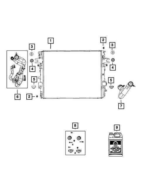 Radiator and Related Parts; Charge Air Cooler for 2023 Jeep Grand Wagoneer #8