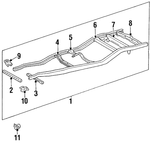Frame & Components for 1993 Toyota 4Runner #0