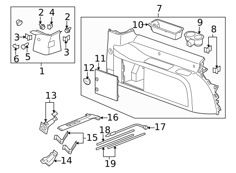 Interior Trim - Quarter Panels for 2008 Chevrolet Suburban 1500 #0
