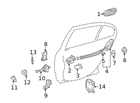 Lock & Hardware for 2003 Lexus GS300 #1