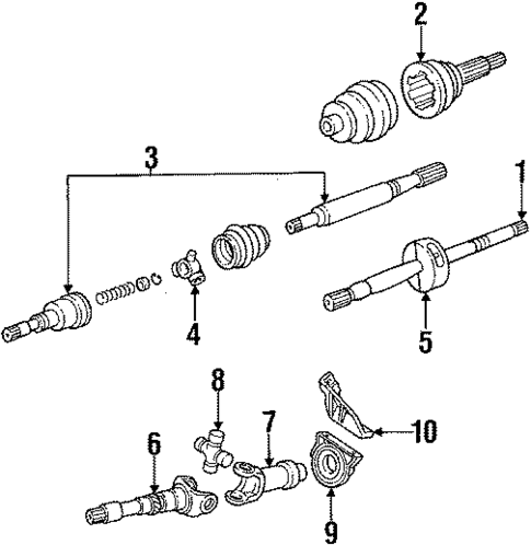 Axle Shaft for 1989 Chrysler TC Maserati #0