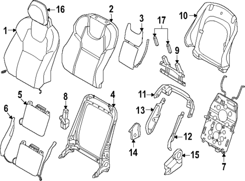 Driver Seat Components for 2025 Volvo V60 #7