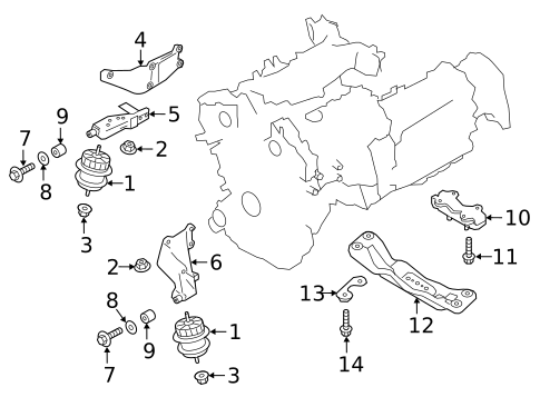 Engine & Trans Mounting for 2019 Infiniti Q60 #0