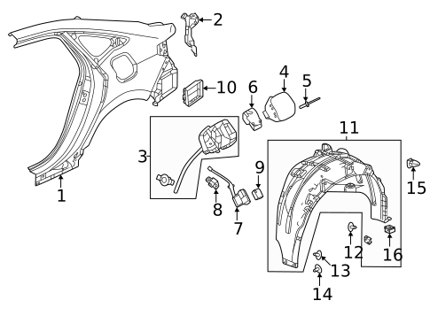 Fender & Components for 2022 Honda Civic #2