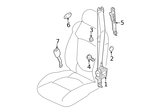 Seat Belt for 2010 Kia Forte Koup #0