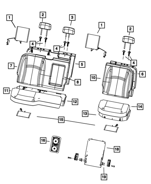 Rear Seats - Second Row for 2026 Ram 3500 #1