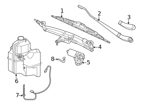 Wiper & Washer Components for 2005 Ford Freestyle #0