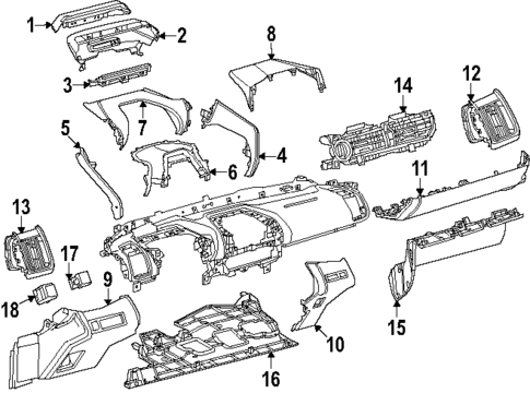 Instrument Panel Components for 2023 Subaru Solterra #0