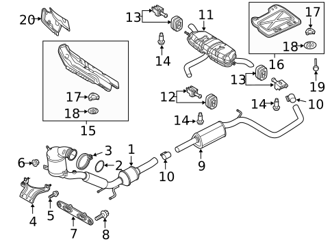 Exhaust Components for 2019 Volkswagen Tiguan #0