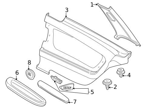 Interior Trim - Quarter Panels for 2000 BMW 323Ci #0