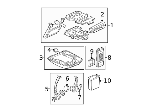 Overhead Console for 2003 Acura MDX #0