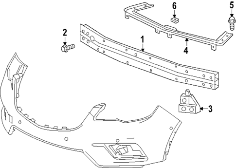 Bumper & Components - Front for 2019 Buick Envision #1