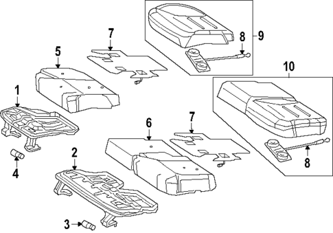 Rear Seat Components for 2022 Mercedes-Benz CLS 450 #3